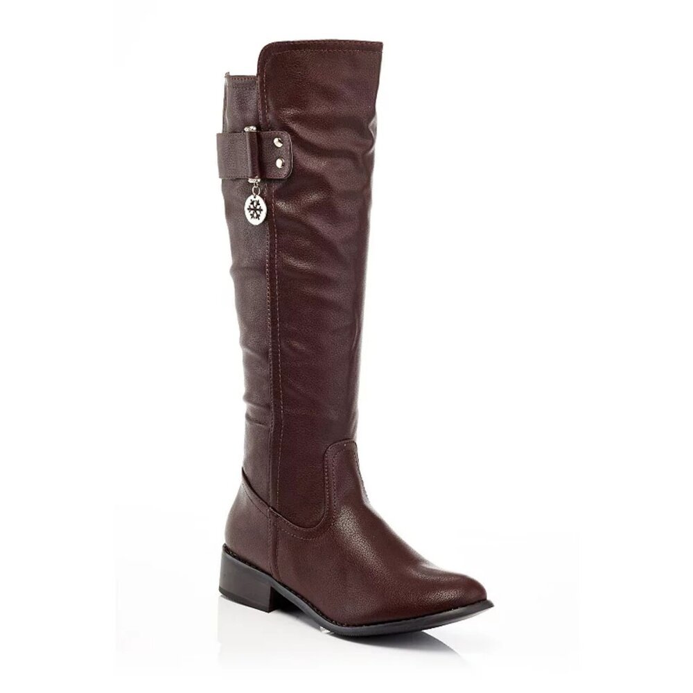 Henry Ferrera Deture 100 Women's Knee-High Boots Size 12 Red faux leather boots